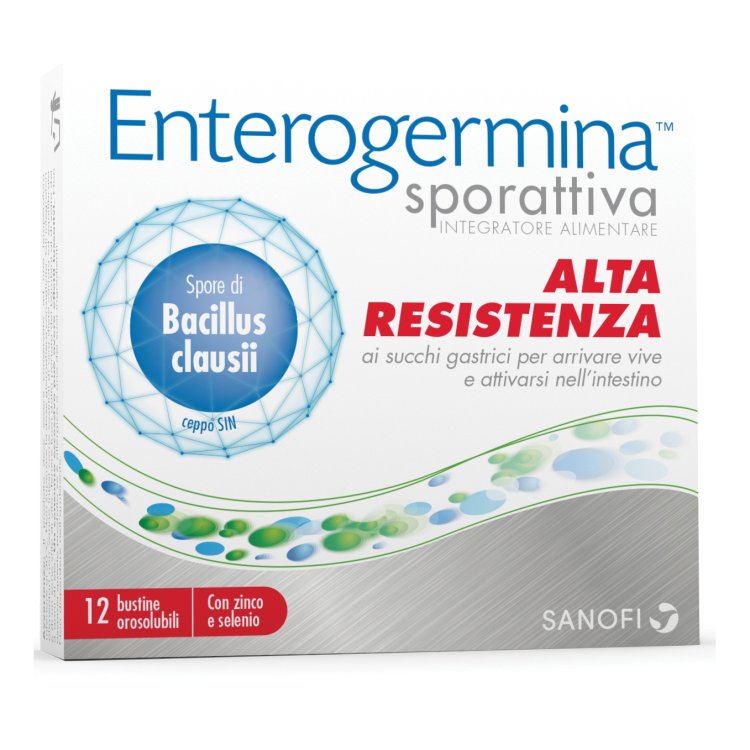 Enterogermina Sporattiva - Integratore probiotico per l'equilibrio della flora intestinale - 12 buste