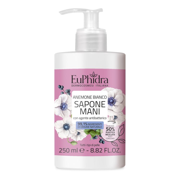 Euphidra Sapone Mani Liquido - Sapone delicato al profumo di anemone bianco - 250 ml