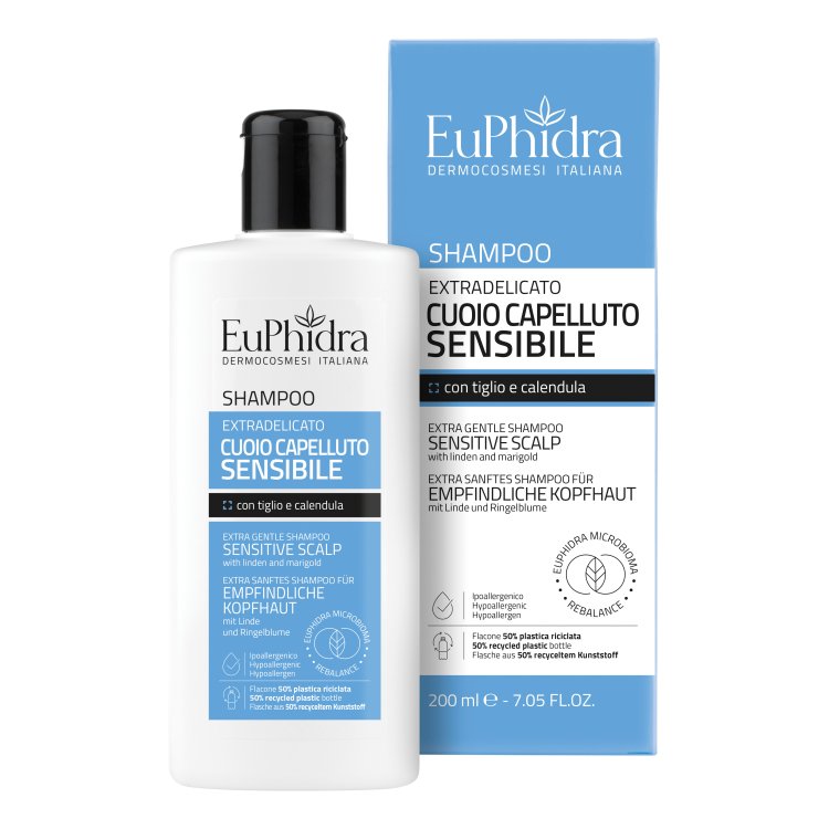 Euphidra Shampoo Extradelicato - Shampoo per cuoio capelluto sensibile - 200 ml