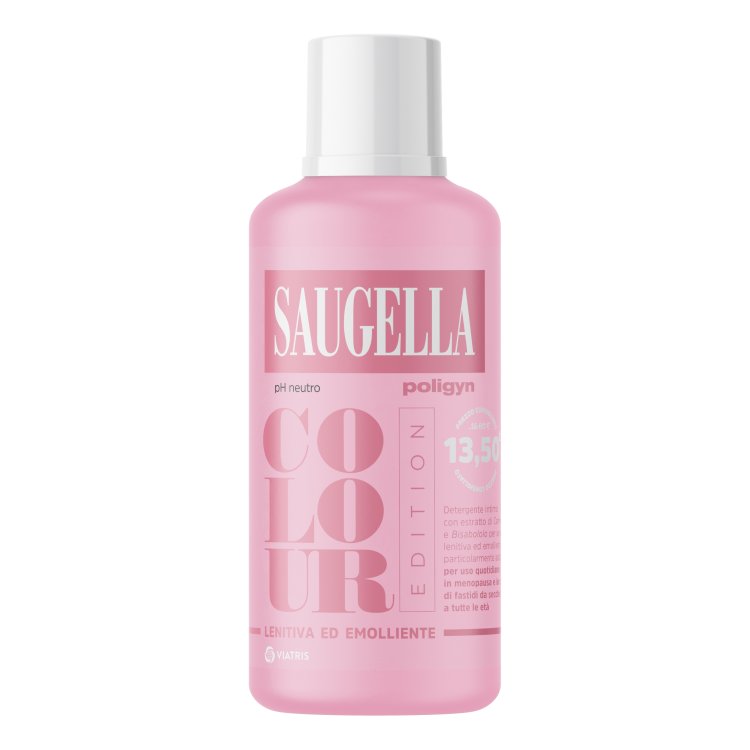 Saugella Poligyn Colour Edition - Detergente intimo ideale per donne in menopausa - 500 ml
