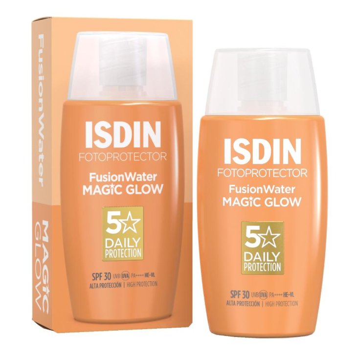 Isdin Fotoprotector Fusion Water Magic Glow SPF 30 - Protezione solare viso effetto glow - 50 ml