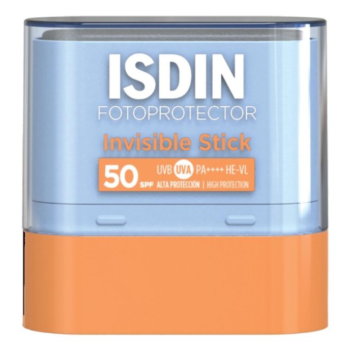 Isdin Fotoprotector Invisibile Stick SPF50 - Stick protezione solare per zone sensibili - 10 g