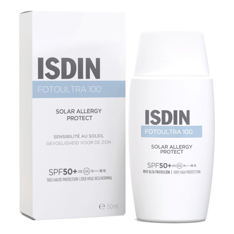 Isdin Fotoultra 100 Solar Allergy Protect SPF50+ - Protezione solare per pelle con allergia solare - 50 ml