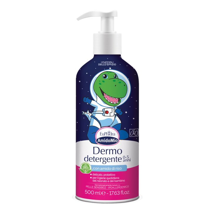 Euphidra Amido Mio Dermo Detergente 0-5 anni - Detergente delicato per pelle tendente a rossori ed irritazioni - 500 ml