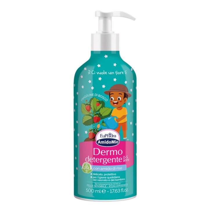 Euphidra Amido Mio Dermo Detergente 0-5 anni - Detergente delicato per pelle tendente a rossori ed irritazioni - Edizione speciale - 500 ml