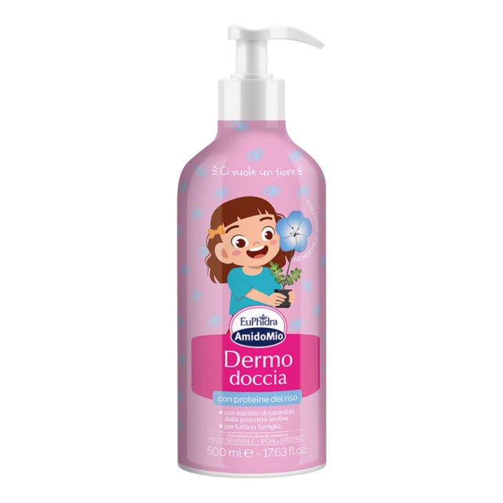 Euphidra Amido Mio Dermo Doccia - Detergente corpo adatto per adulti e bambini - Edizione limitata  - 500 ml