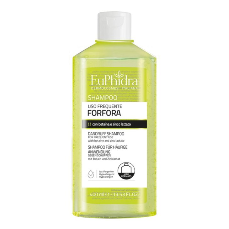 Euphidra Shampoo Forfora Uso Frequente - Shampoo antiforfora per lavaggi frequenti - 400 ml 