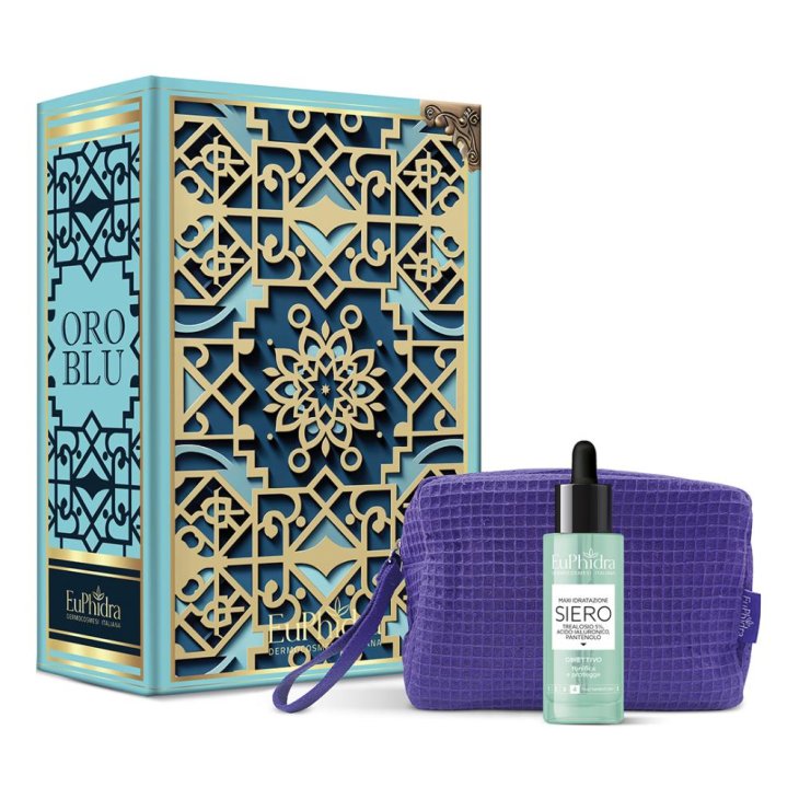 Euphidra Cofanetto di Natale Oro Blu - Siero viso idratante 30 ml + Pochette beauty travel Euphidra Cofanetto di Natale Oro Blu - Siero viso idratante 30 ml + Pochette beauty travel