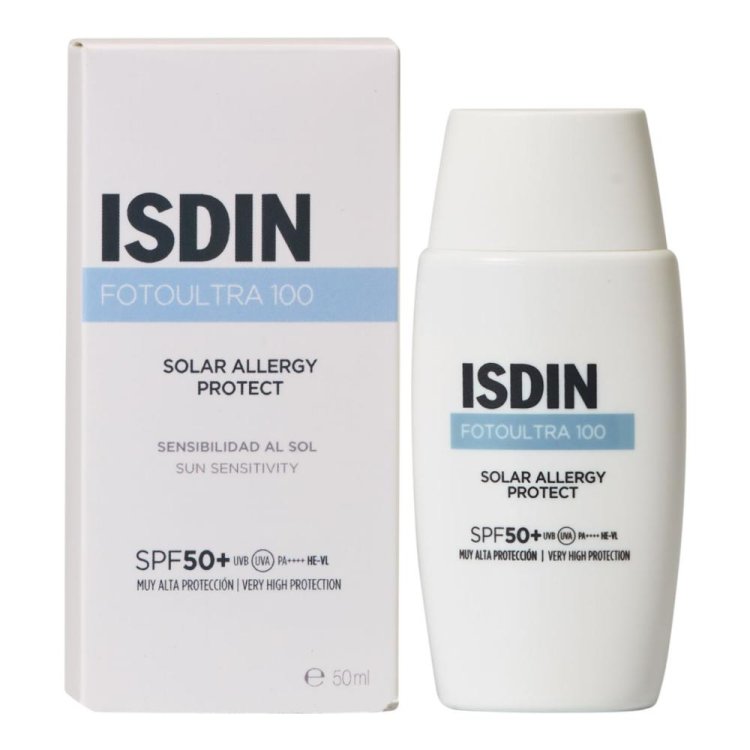Isdin Fotoultra 100 Solar Allergy Protect SPF50+ - Protezione solare per pelle con allergia solare - 50 ml
