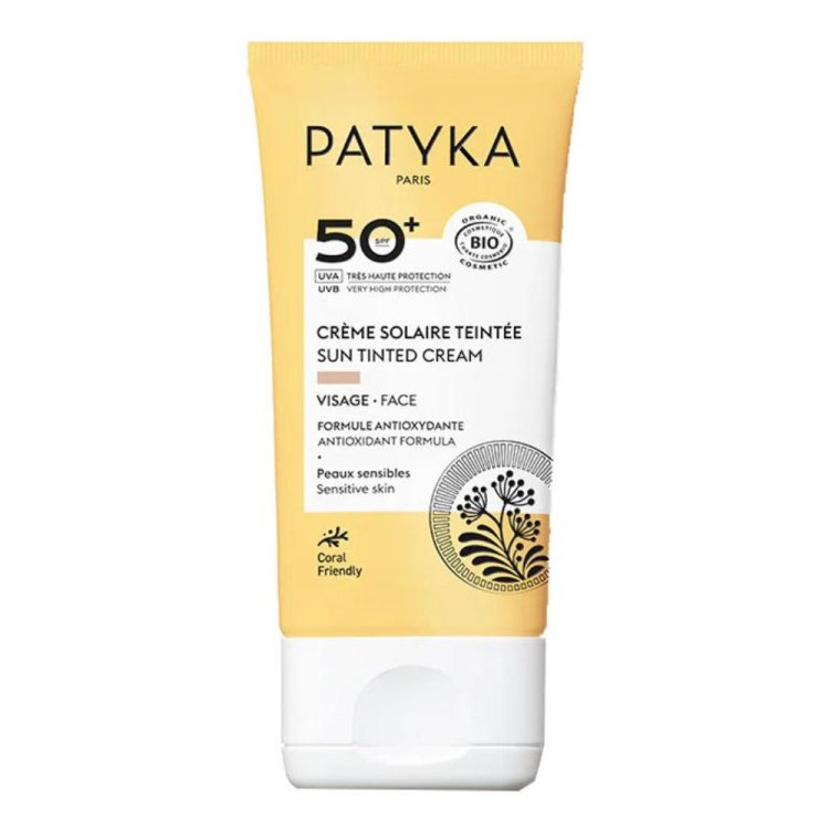 Patyka Crema Viso Solare Colorata SPF50+ - Protezione solare molto alta per il viso - 40 ml