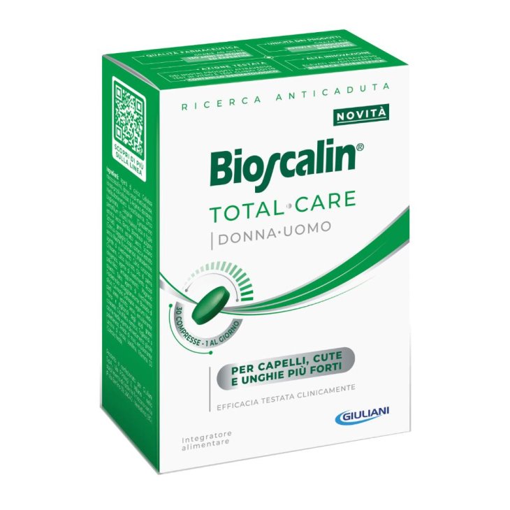 Bioscalin Total Care - Integratore alimentare contro la caduta dei capelli - 30 compresse - 1 mese di trattamento