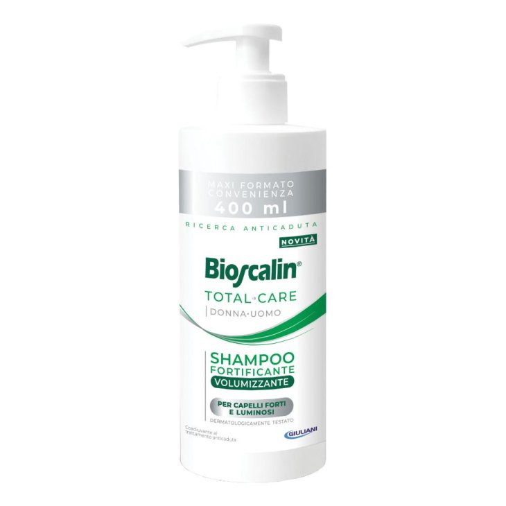 Bioscalin Total Care Shampoo Fortificante Volumizzante - Ideale per capelli deboli di uomo e donna - 400 ml - Nuova formula