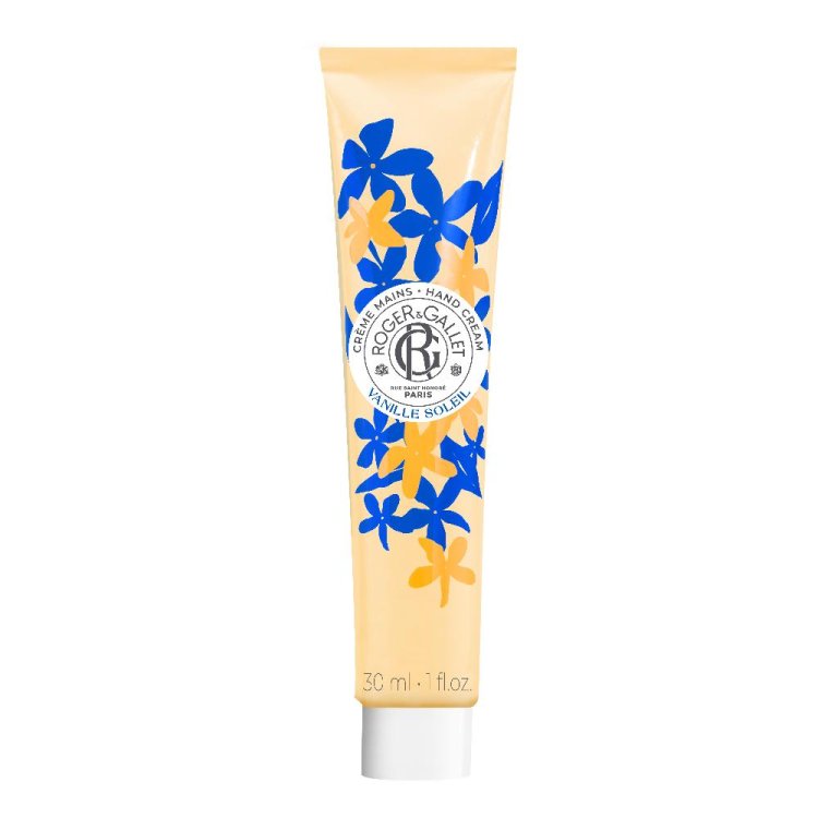 Roger & Gallet Vanille Soleil Crema Mani - Crema mani rilassante con estratto di vaniglia - 30 ml