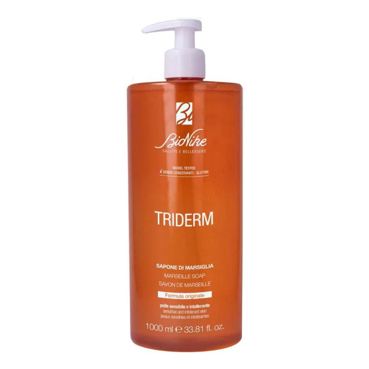 Triderm Sapone di Marsiglia - Detergente per mani, viso e corpo per pelli sensibili - 1 litro Triderm Sapone di Marsiglia - Detergente per mani, viso e corpo per pelli sensibili - 1 litro