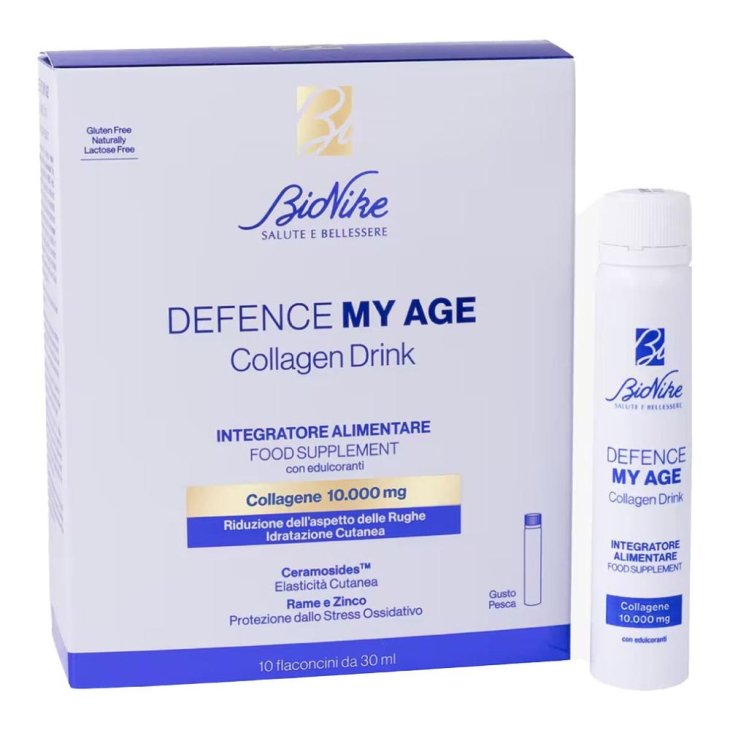 Bionike Defence My Age Collagene Drink - Integratore per il benessere della pelle - 10 flaconcini da 30 ml Bionike Defence My Age Collagene Drink - Integratore per il benessere della pelle - 10 flaconcini da 30 ml