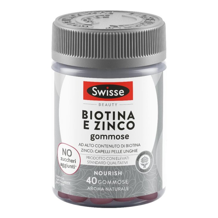 Swisse Beauty Biotina e Zinco - Integratore alimentare per capelli, pelle e unghie - 40 caramelle gommose