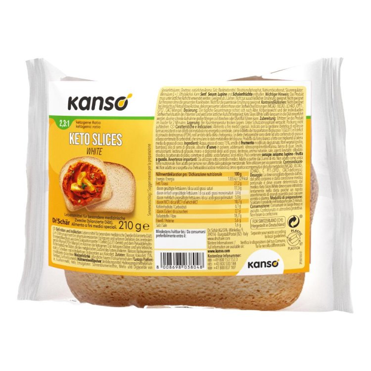 KANSO Keto Slices White 210g KANSO Keto Slices White 210g