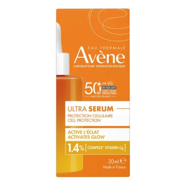 Avene Solare Ultra Siero Attiva Luminosità SPF50+ - Siero illuminante viso con protezione solare molto alta - 30 ml