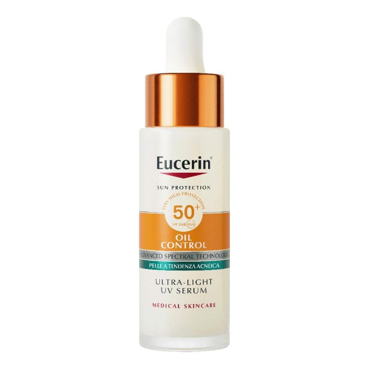 Eucerin Sun Face Oil Control Daily UV Serum SPF50+ - Siero viso effetto mat con protezione solare - 30 ml