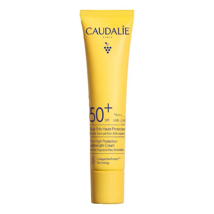 Caudalie Vinosun Protect Fluido Altissima Protezione SPF50+ - Protezione solare molto alta per viso e collo - 40 ml
