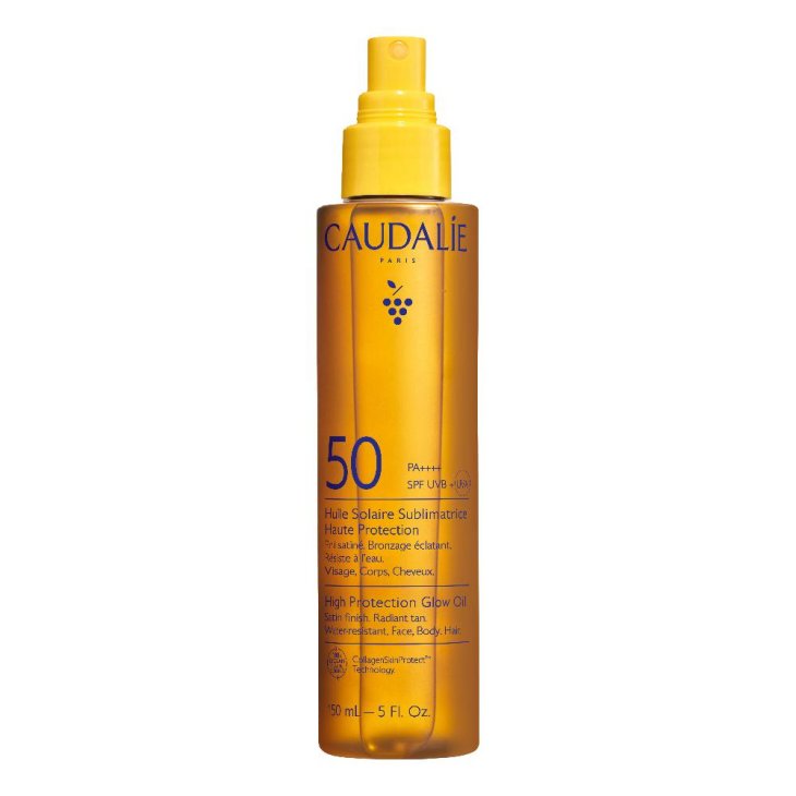 Caudalie Vinosun Olio Solare Abbronzante SPF50 - Protezione solare per viso, corpo e capelli - 150 ml
