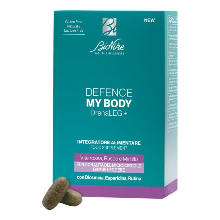 Bionike Defence My Body Drenaleg+ - Integratore alimentare per gambe stanche e pesanti - 60 compresse Bionike Defence My Body Drenaleg+ - Integratore alimentare per gambe stanche e pesanti - 60 compresse