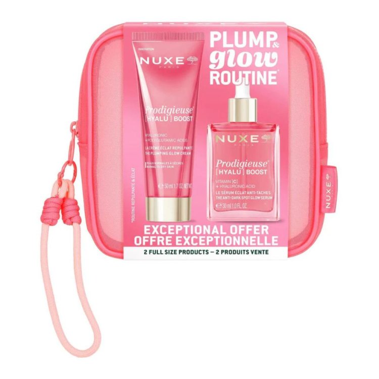 Nuxe Prodigieuse Hyalu Boost Kit Siero + Gel crema - Routine rimpolpante e illuminante