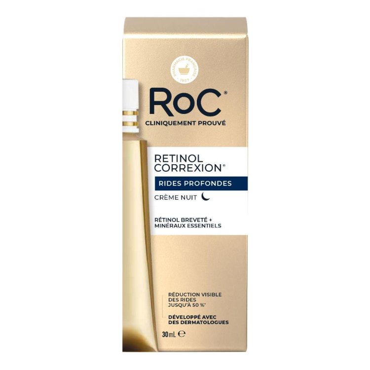 Roc Retinol Correxion Deep Wrinkle Crema Notte - Crema viso anti-età per rughe profonde - 30 ml Roc Retinol Correxion Deep Wrinkle Crema Notte - Crema viso anti-età per rughe profonde - 30 ml