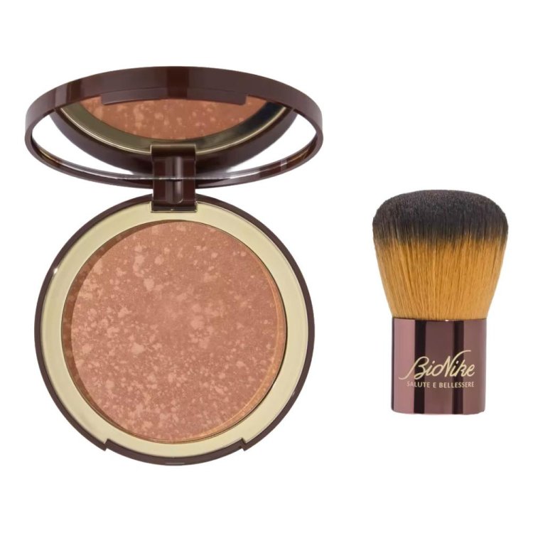 Defence Color Bronze Kit - Terra compatta + pennello Kabuki