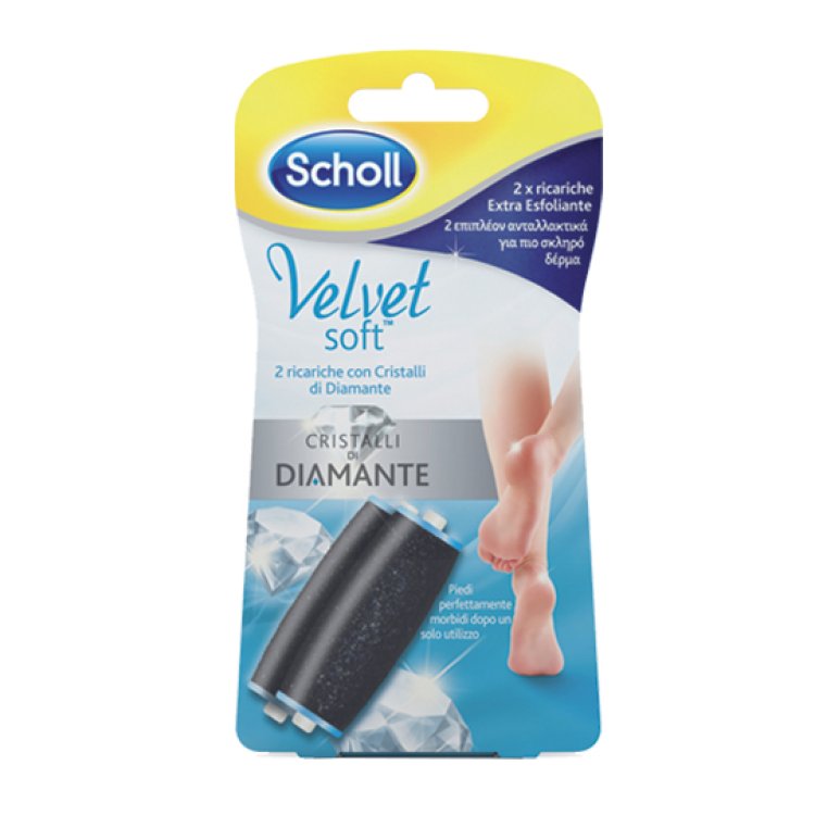 Scholl Velvet Soft Ricarica 2 Testine Extra Esfolianti di Ricambio per Soft Roll Professional