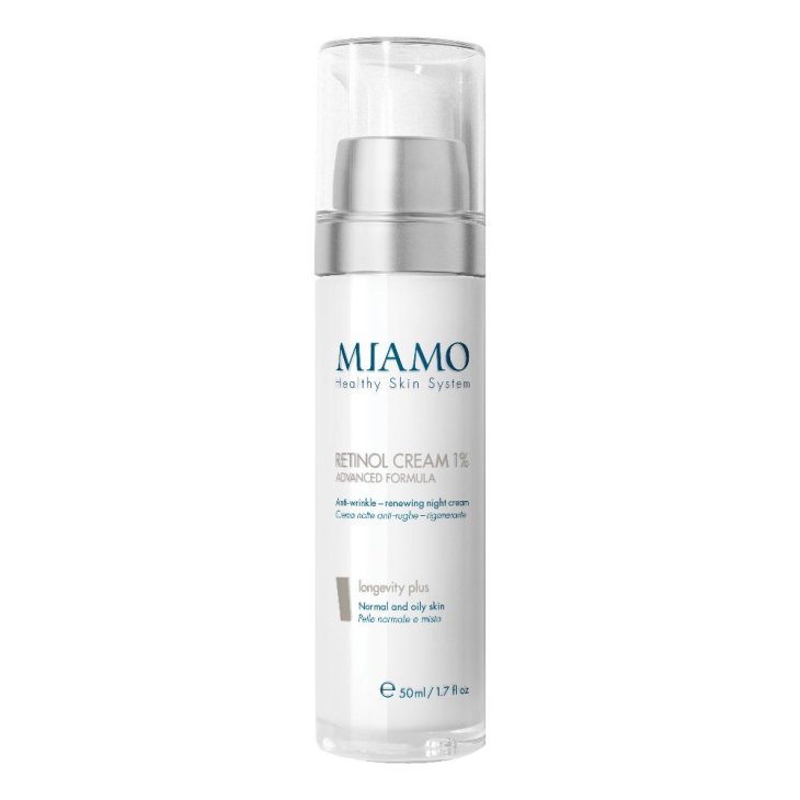 Miamo Longevity Plus Retinol Cream 1% Advanced Formula - Crema notte anti-rughe rigenerante - 50 ml