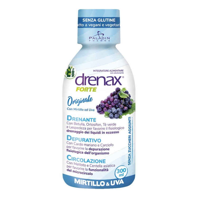 Drenax Forte Mirtillo Plus - Integratore alimentare drenante - 300 ml