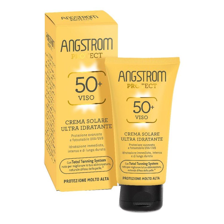 Angstrom Crema Solare Viso Ultra Idratante SPF50+ - Protezione solare viso per pelli sensibili - 50 ml