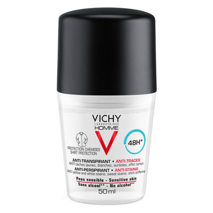 Vichy Homme Deodorante uomo roll-on antimacchie 50 ml