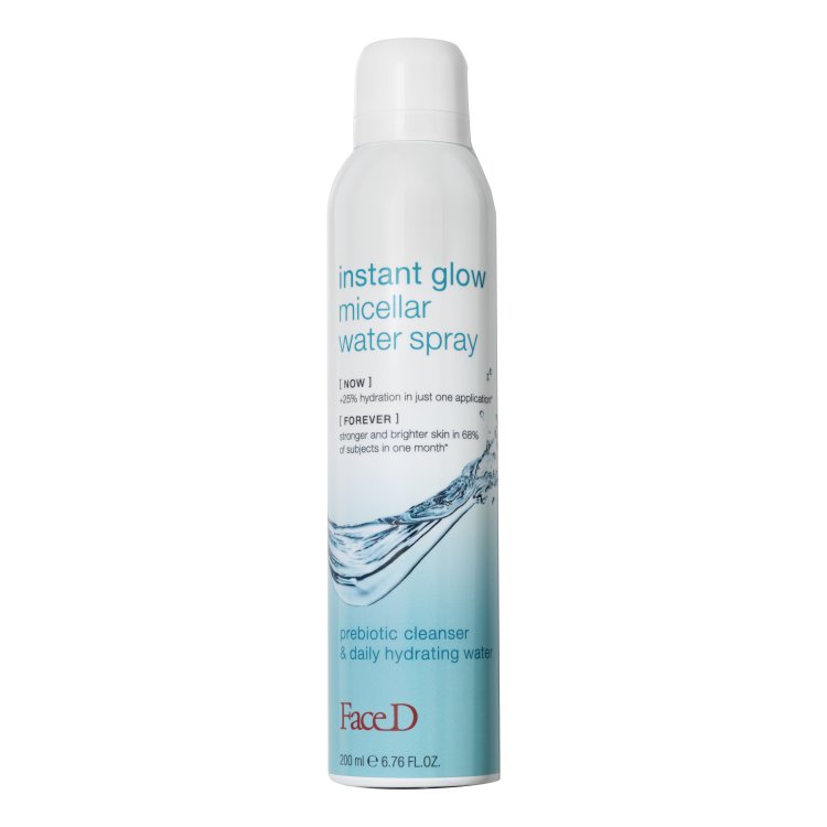 FaceD Instant Glow Micellar Water Spray - Acqua micellare struccante viso e occhi - 400 ml