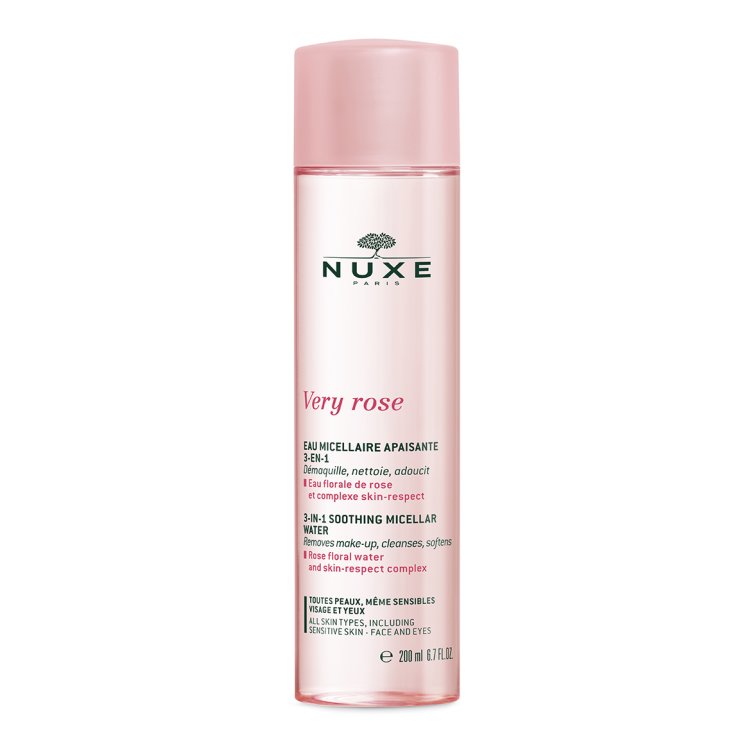Nuxe Very Rose Acqua Micellare Struccante 3 in 1 - Struccante, detergente e lenitiva per viso e occhi - 200 ml
