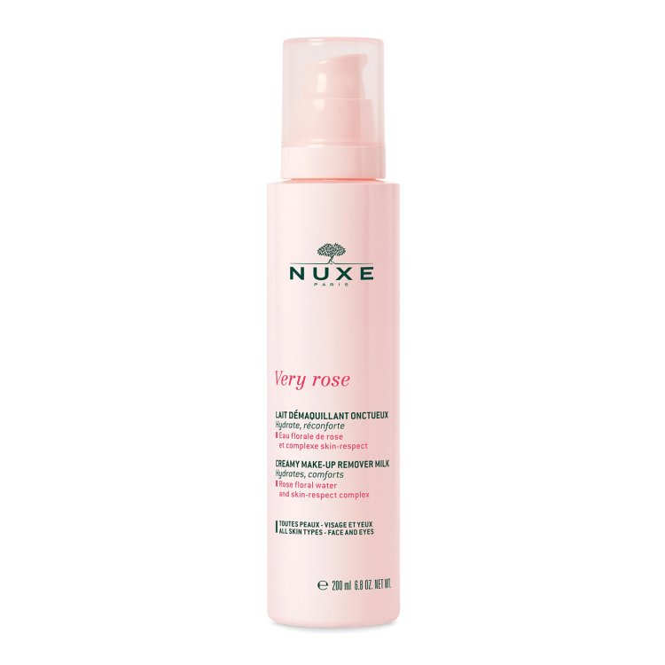 Nuxe Very Rose Latte Struccante Vellutato - Struccante idratante per viso e occhi - 200 ml