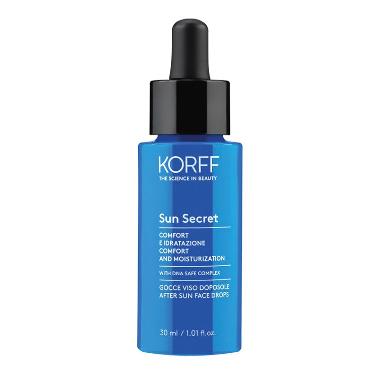 Korff Sun Secret Gocce Viso Doposole - Gocce doposole per viso ad azione idratante e antirughe - 30 ml