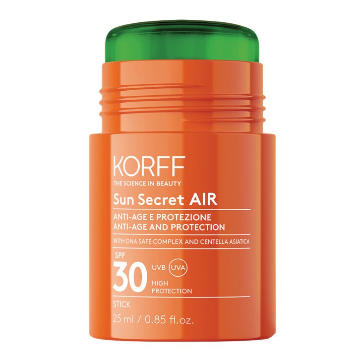 Korff Sun Secret Air Stick Protettivo Anti-Età SPF30 - Stick solare per il viso - 25 ml