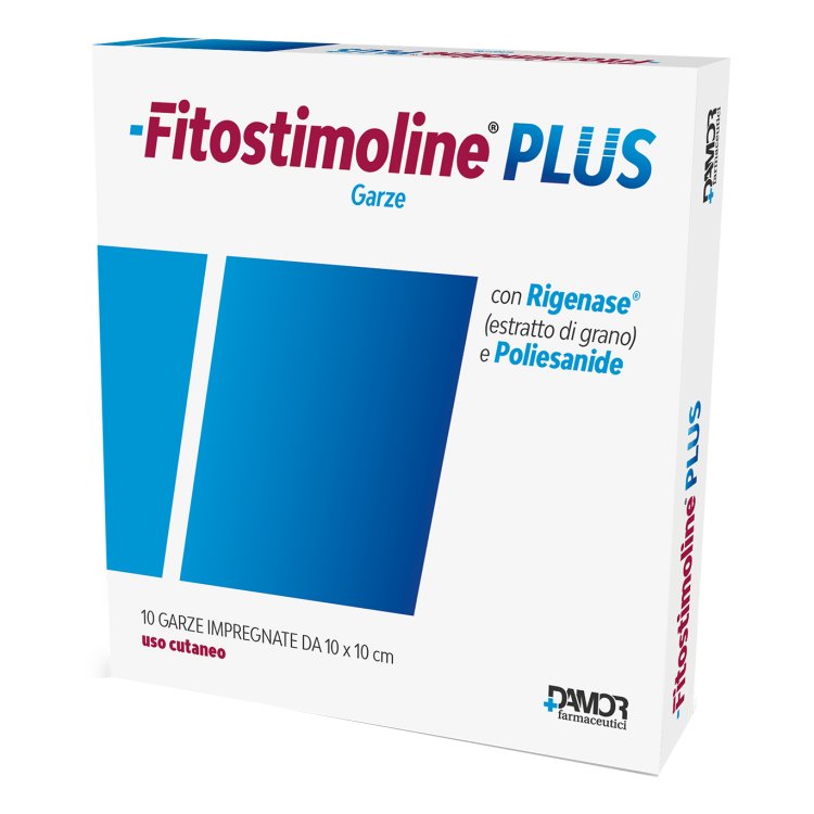 Fitostimoline Plus - Garze 10x10 monodose impregnate con crema idrodispersibile - 10 Garze
