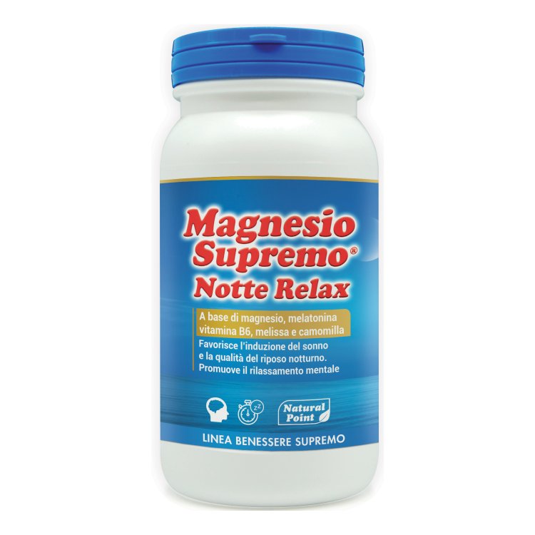 Magnesio Supremo Notte Relax - Integratore Alimentare per il rilassamento ed il riposo notturno - 150g