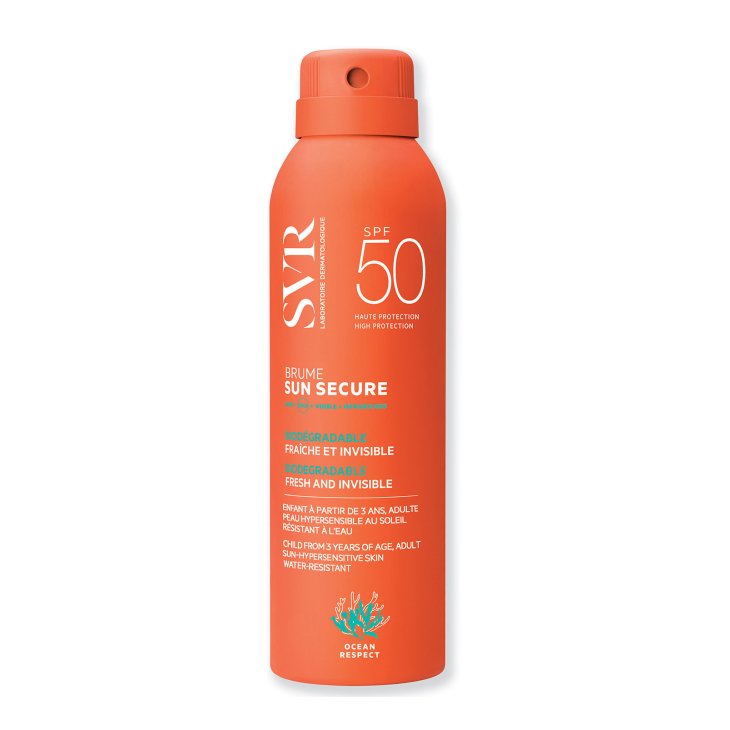 SVR Sun Secure Brume Spray Invisibile SPF 50+ - Protezione solare viso e corpo adatta per adulti e bambini - 200 ml