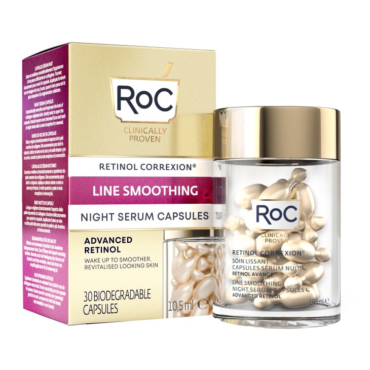 Roc Retinol Correxion Line Smoothing Siero Notte Levigante - Siero antirughe in capsule - 30 capsule