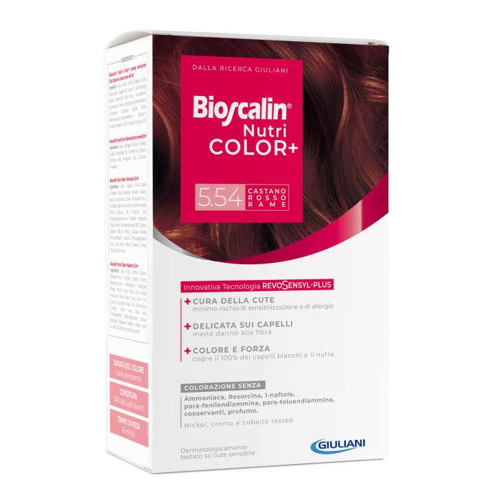 Bioscalin Nutricolor Tintura numero 5.54 - Tinta capelli colore Castano Rosso Rame