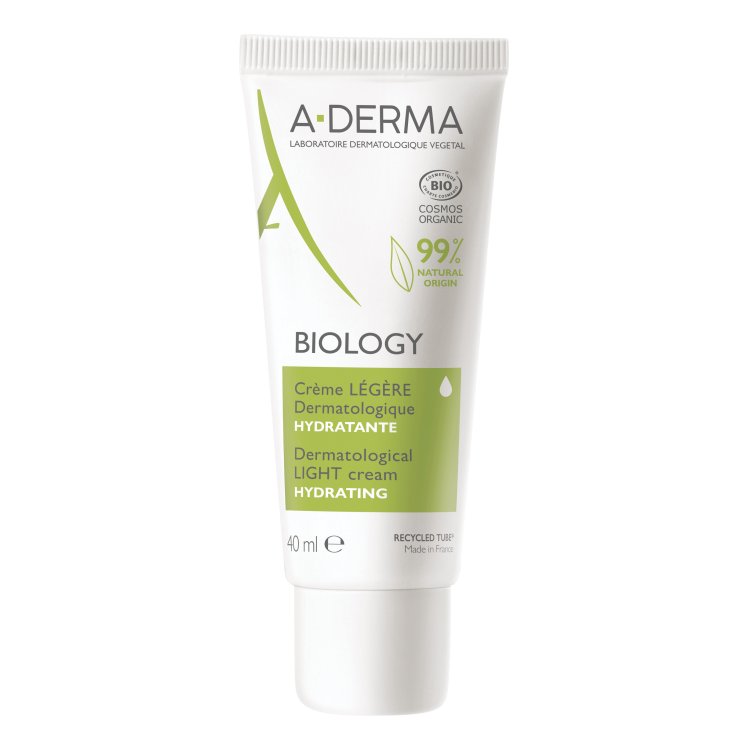 A-Derma Biology Crema Leggera - Crema viso idratante per pelle fragile - 40ml