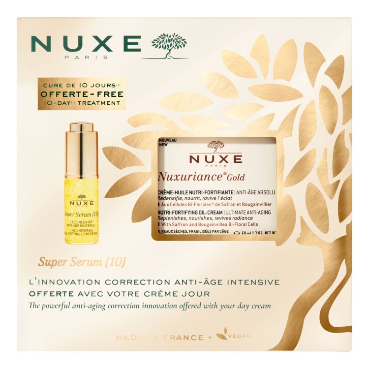 Nuxe Cofanetto Nuxuriance Gold - Crema olio rigenerante 50 ml + Super Serum 10 5 ml