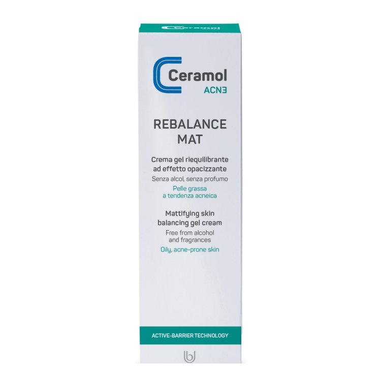Ceramol Rebalance Mat Crema Gel Opacizzante - Per pelle grassa a tendenza acneica - 50 ml