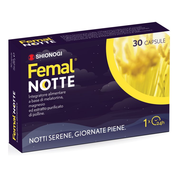 Femal Notte - Integratore a base di melatonina per donne in menopausa - 30 Cps
