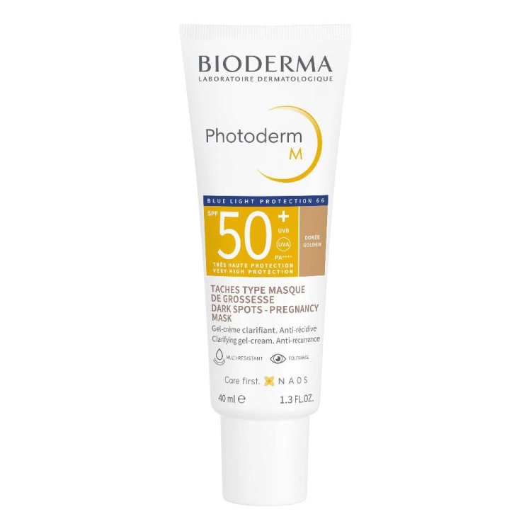 Bioderma Photoderm M Gel-Crema Solare Colorata Viso SPF50+ - Protezione solare per macchie scure sul viso - Tonalità dorata - 40 ml 