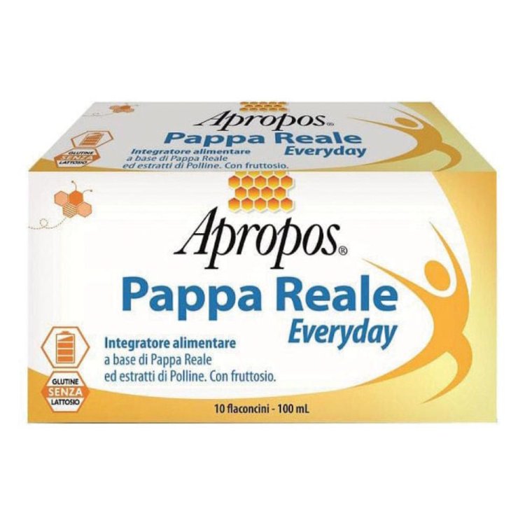 Apropos Pappa Reale Everyday - Integratore a base di Pappa Reale ed estratto di Polline - 10 flaconcini Apropos Pappa Reale Everyday - Integratore a base di Pappa Reale ed estratto di Polline - 10 flaconcini